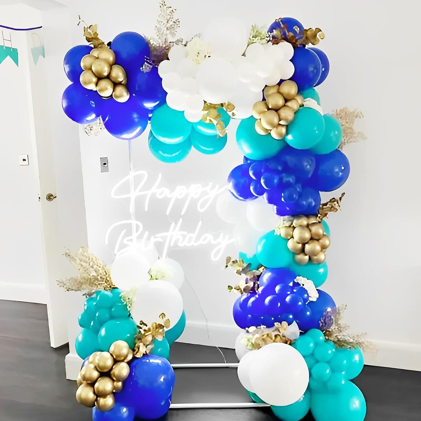 Voircoloria Royal Blue Balloon Garland Kit - 90 Pack in Various Sizes for Graduation, Weddings & Parties