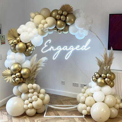 PartyWoo Pearl Beige Balloons - 50pcs 12 Inch Off White Latex Helium Balloons for Weddings & Events