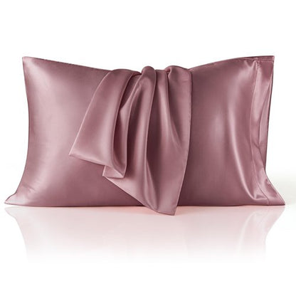 Bedsure Satin Pillowcase for Hair and Skin Queen - Silky Pillowcase 2 Pack with Envelope Closure, Similar to Silk Pillow Cases, Gifts for Women Men, Nostalgia Rose, 20x30 Inches, 2pcs