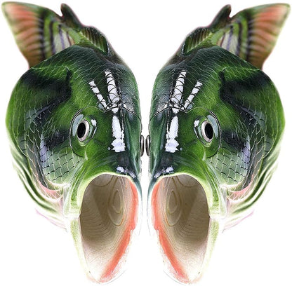 Skiennix Unisex Fish Slippers - Comfortable Bass Sandals for Fun Indoor/Outdoor Wear