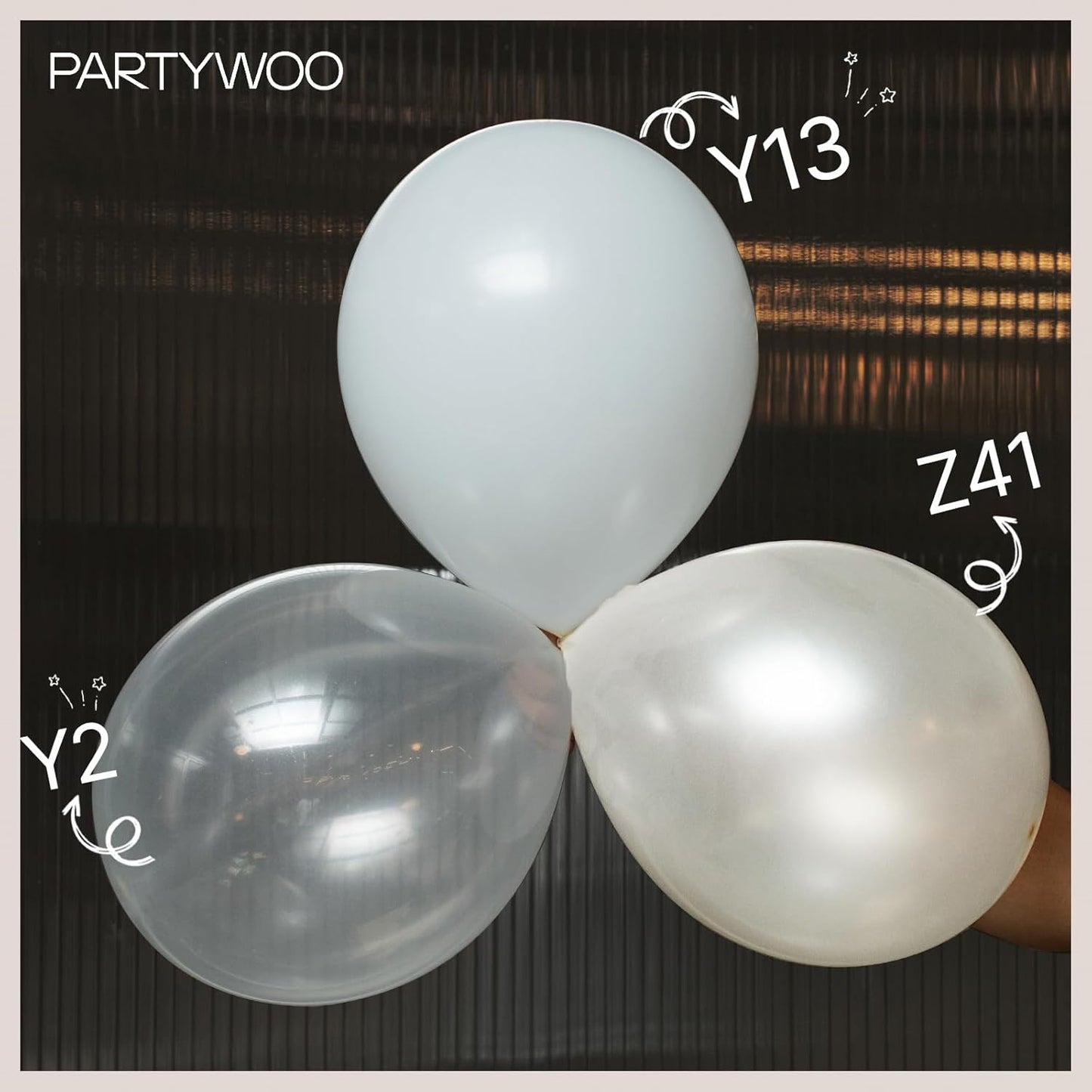 PartyWoo Pearl Beige Balloons - 140-Piece Set in Various Sizes for Elegant Wedding & Party Decor | Off-White, Sand, Cream, Ivory