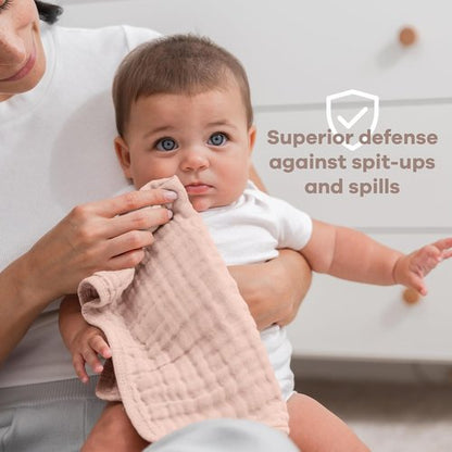 Comfy Cubs Muslin Burp Cloths - Ultra Absorbent 100% Cotton, 20" x 10", Pack of 10 | Soft & Gentle for Babies