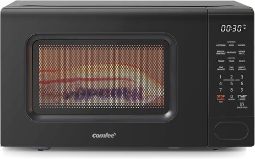 COMFEE Countertop Microwave Oven - 11 Power Levels, Fast Multi-Stage Cooking, 700W | Child Lock & Turntable Reset