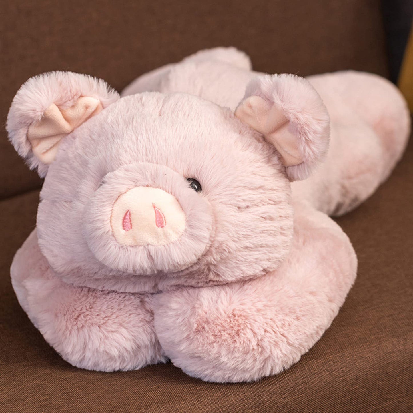 ronivia Weighted Stuffed Animals, 29.5" 6.2lbs Weighted Pig Stuffed Animal Toy Cute Pink Pig Plush Pillow Weighted Plush Animals Toy