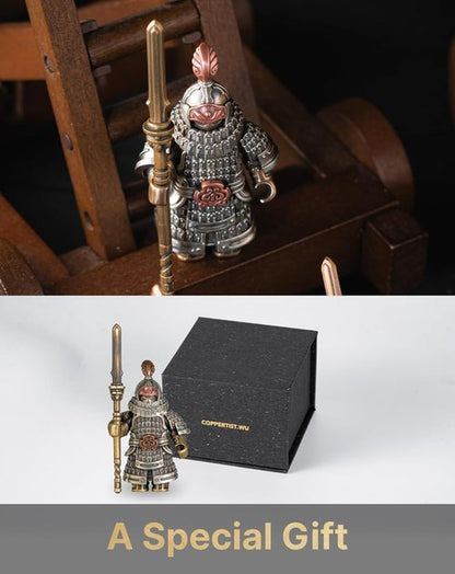 COPPERTIST.WU Jin Iron Soldier Figurine - Unique Home Decor Ornament for Living Room & Office