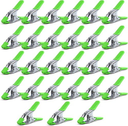 Heavy Duty Spring Clamps - 27-Piece Set | 6-Inch Large Clamps for Woodworking & Photography