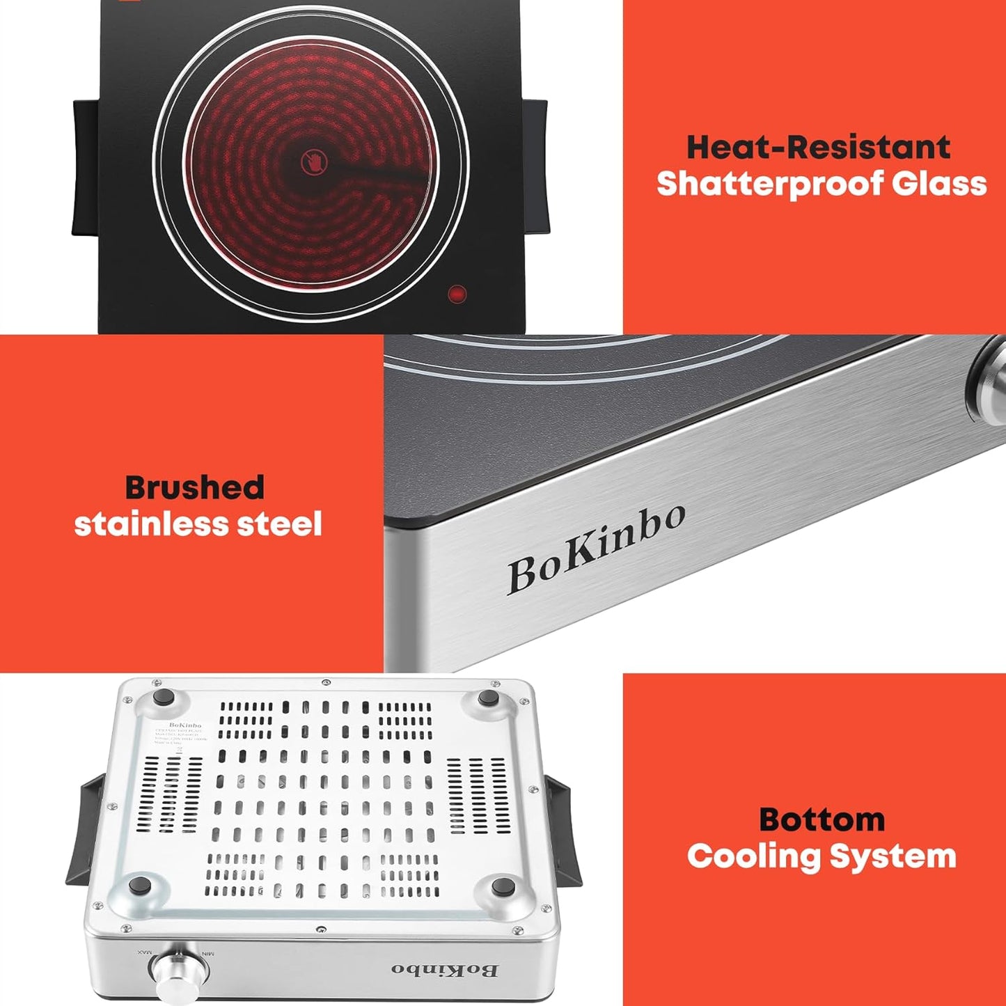 Skiennix 1800W Electric Stove - Compact Portable Infrared Burner for Efficient Cooking | Hot Plate