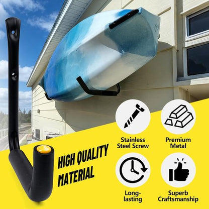 GEEDAR Heavy Duty Garage Storage Hooks - Thickened Steel, 120 LB Capacity, 4-Pack for Kayaks, Ladders & Bikes