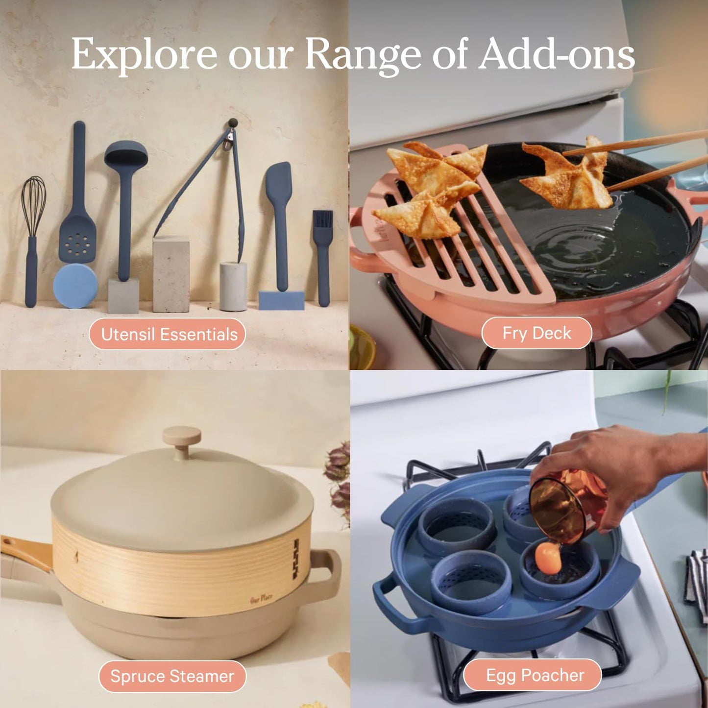 Our Place Fearless Fry - Silicone Frying Accessory for Always Pan & Perfect Pot | Splatter-Free, Heat-Resistant, Easy to Clean | Spice Color