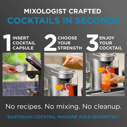 Bartesian - Classic Collection Capsules Variety Pack of 6 for Premium Cocktail Maker
