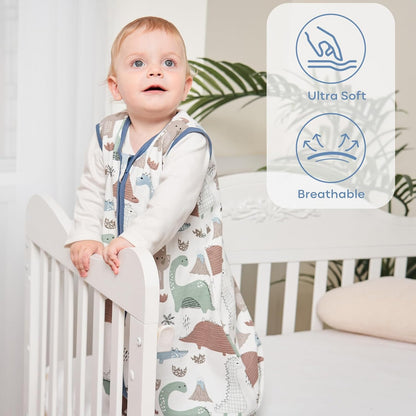 Yoofoss Baby Sleep Sack | 100% Organic Cotton Wearable Blanket for 18-24 Months | 3-Pack, Soft & Lightweight