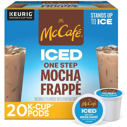 McCafe Iced Mocha Frappe K-Cup Pods - Convenient Single Serve Coffee, 20 Count