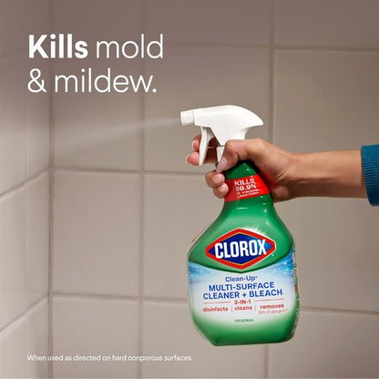Clorox Clean-Up Multi-Surface Cleaner - Original Bleach Spray, 32 Fl Oz, Pack of 3