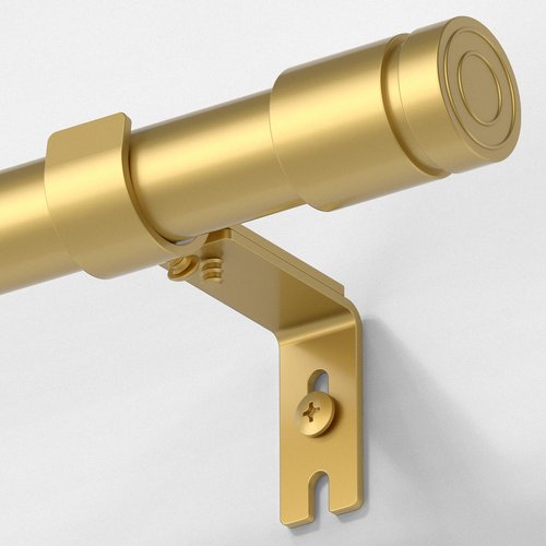 Kuianroll Heavy Duty Stainless Steel Curtain Rods, 1 Inch Diameter, 66 to 120 Inch, Gold, Wall Mounted, 40 lbs Weight Capacity