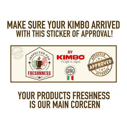 Kimbo Caffe Crema Classico Whole Bean Coffee - Blended and Roasted in Italy - Light Roast with Intense Flavor and Round Body - 2.2 lbs Bag