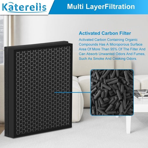 Katerelis 2 Pack Vital 200S Replacement Filter - 3-in-1 Compatible with LEVOIT Vital 200S | Includes Cleaning Brush