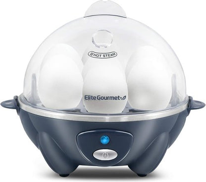 Elite Gourmet Electric Egg Cooker - 7 Egg Capacity for Soft, Medium, Hard-Boiled & Omelets | BPA Free