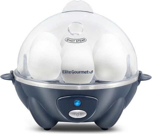 Elite Gourmet Electric Egg Cooker - 7 Egg Capacity for Soft, Medium, Hard-Boiled & Omelets | BPA Free