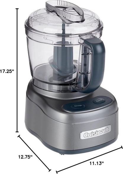 Cuisinart ECH-4GM Elemental Chopper & Grinder - Sleek Gun Metal Design for Effortless Food Prep