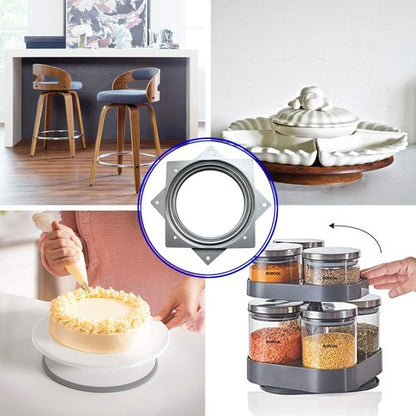 6Inch Lazy Susan Hardware, 10 Pack Square Rotating Bearing Plate, 500lbs Capacity Lazy Susan Turntable Bearing for for Serving Trays, Kitchen Storage Racks, Craft Table, Zinc Plated Steel Swivel Plate