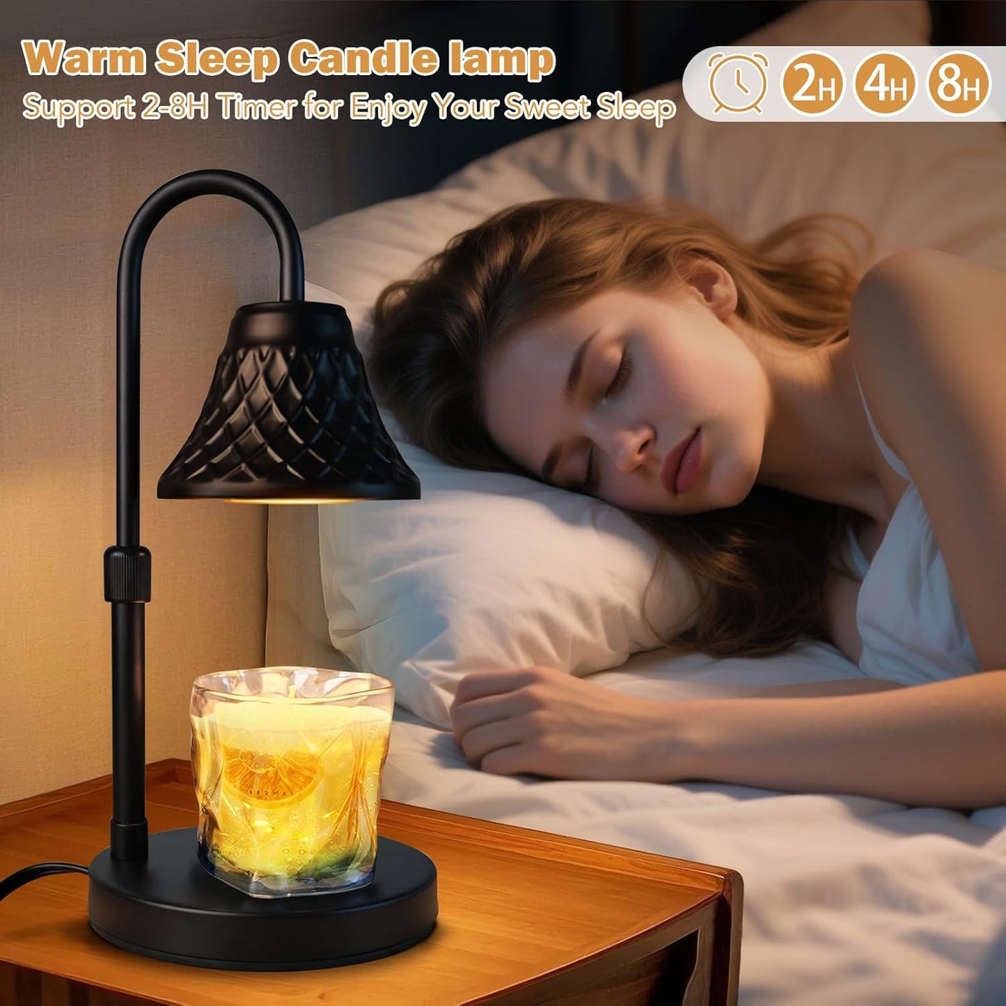 Skiennix Adjustable Candle Warmer Lamp - Timer Feature for All Candle Jars | Perfect Home Decor Gift for Women