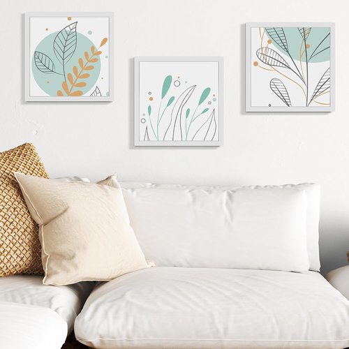 LaVie Home 8x8 Picture Frame - Classic White Square Frame with HD Plexiglas for Wall or Desktop Display