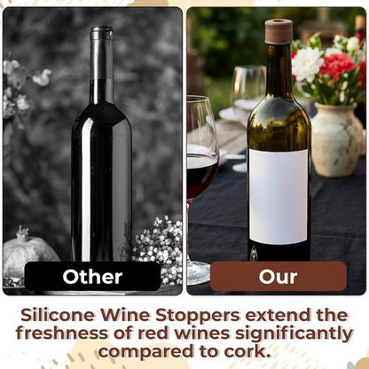 8 PCS Silicone Wine Stopper, 4 Colors Reusable & Unbreakable Glass Bottle Sealer Covers Wine Stoppers Soft Seal Bottle Cover Caps to Keep Wine Champagne Fresh Home Use