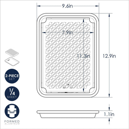 Nordic Ware Naturals Quarter Sheet - Versatile Oven & Cooling Rack | Perfect for Baking & Cooking