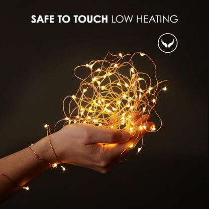 Bexdir Fairy Lights - 12 Pack Battery Operated 7FT Waterproof Silver Wire String Lights for Home Decor | Party & Wedding