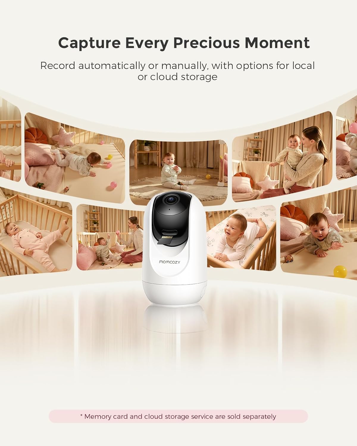 Momcozy Smart WiFi Baby Monitor - 1080P Camera with 5" Screen, Night Vision & 2-Way Talk | BM04