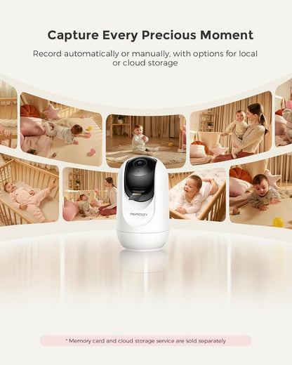 Momcozy Smart WiFi Baby Monitor - 1080P Camera with 5" Screen, Night Vision & 2-Way Talk | BM04
