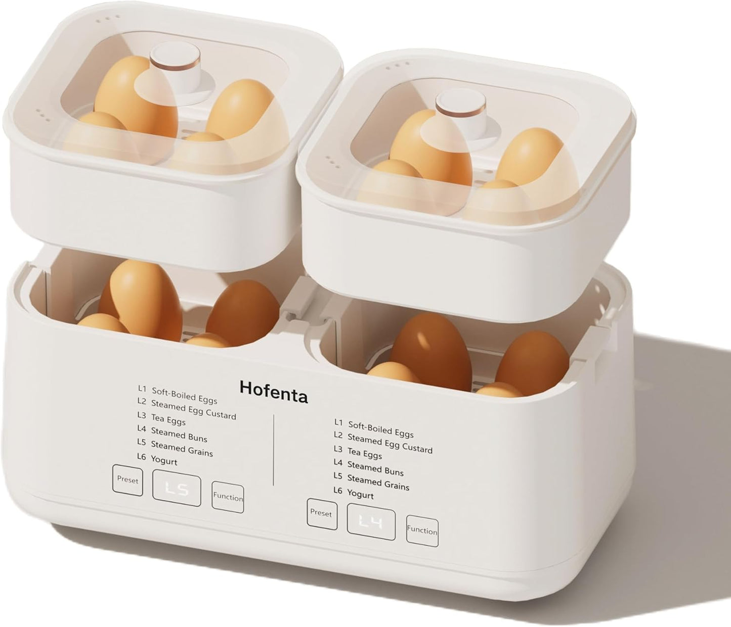 Rapid Electric Egg Cooker - Versatile Egg Boiler with Timer & Auto Shut-Off | 16 Eggs Capacity, 2 Tiers