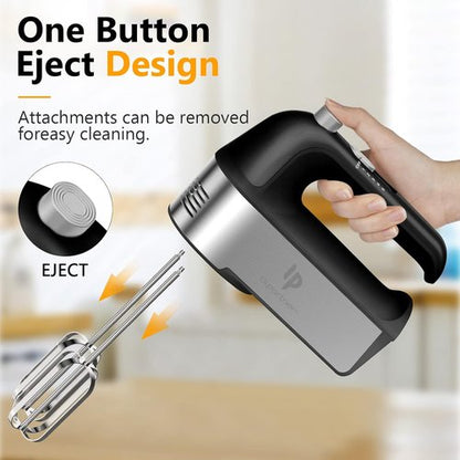 **Skiennix Electric Hand Mixer - 450W Kitchen Mixer with Turbo Boost & 5 Speed Settings | Black**