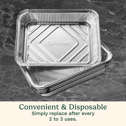 Cuisinart Heavy-Duty Aluminum Grease Tray Liners - 10-Pack Disposable Drip Trays for Griddles | Compatible with CGG-9020 & CGG-9748