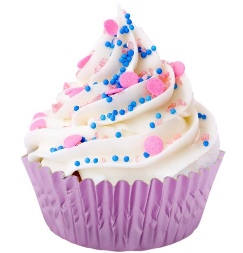 Fox Run Light Pink Foil Muffin and Cupcake Liners, Set of 32 Standard Size Wrappers