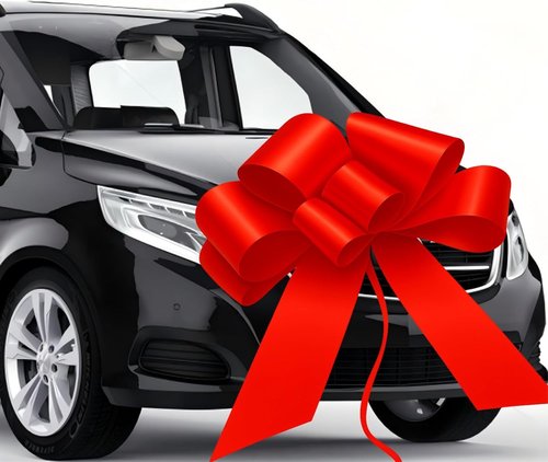 Big Car Bow - 30 Inch Giant Gift Bow for Cars | Perfect for Birthdays, Weddings & Holidays (Red)
