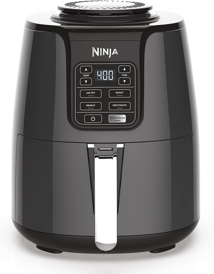 Ninja Air Fryer - 4 QT Capacity | 4-in-1 Cooking Functions | Dishwasher Safe Parts | Includes 20 Healthy Recipes | 1550 Watt | Grey
