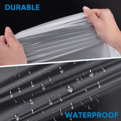 TICONN 12 x 9 Ft Waterproof Plastic Drop Cloth - Heavy-Duty Painters Sheeting for Floor & Furniture Protection (6PK, 1.2Mil)