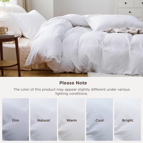 Bedsure Bright White California King Duvet Cover - Prewashed Cotton-Like Polyester Extra Soft Bedding Set, Includes 1 Cal King Duvet Cover 104''x98'' with Zipper Closure & 2 Pillow Shams, No Comforter