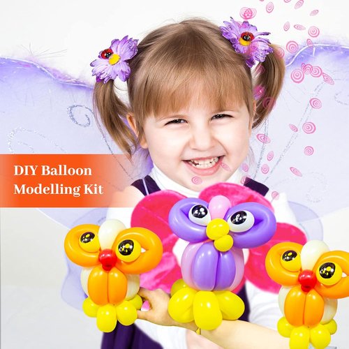 Long Orange Balloons Kit - 260 Bright Latex Balloons for Kids' Party & Halloween Decor