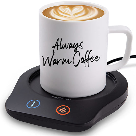 Coffee Warmer for Desk Mug Warmer: Coffee Cup Warmer Desk 2/4/8 Hours Auto Shut Off with 5 Control High Temperature Settings - Coffee Warmer Stainless Steel 50 Watts Fast Heating Plate