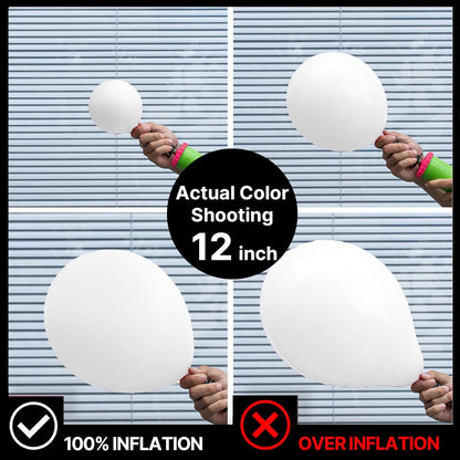 PartyWoo White Balloons - 101pcs 12-Inch Matte Latex for Weddings, Graduations & Celebrations