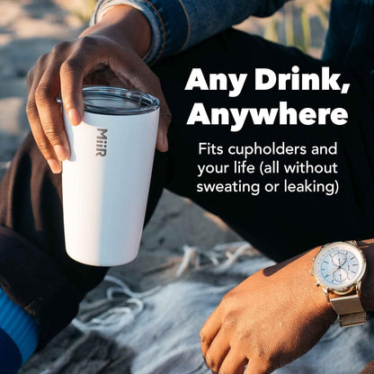 MiiR 12oz Insulated Stainless Steel Tumbler - Splash Proof Slide Lid for Hot & Cold Beverages