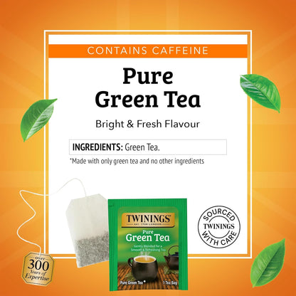 Twinings Pure Green Tea - Individually Wrapped Bags, Smooth Flavor & Enticing Aroma | 150 Teabags (Pack of 6)