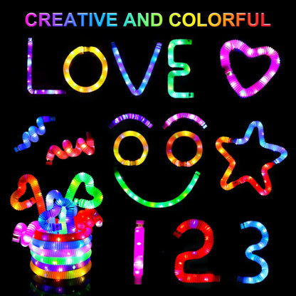 UrChoice Glow Sticks - 16PCS LED Pop Tubes Party Favors | Glow Necklaces & Bracelets for Imaginative Play