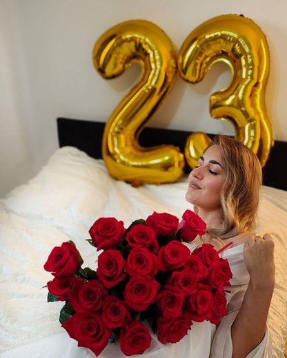 23 Balloon | Big 40-Inch Gold Foil Number Balloon for 23rd Birthday & Graduation Celebrations