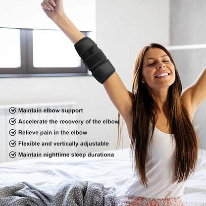 Elbow Brace for Ulnar Nerve Entrapment Splint, Elbow Splint, Cubital Tunnel Brace for Sleeping, Cubital Tunnel Syndrome Adjustable Stabilizer Elbow Support Fits for Men and Women 1 PCS
