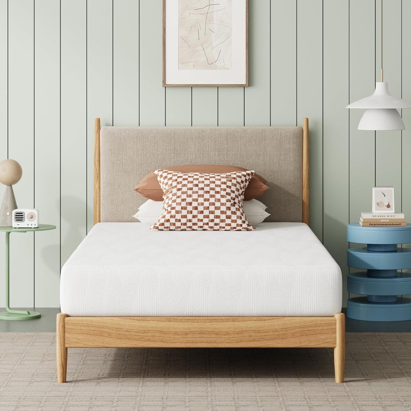 Novilla Twin Bed Mattress - 8 Inch Gel Memory Foam for Cooling Comfort & Pressure Relief | CertiPUR-US Certified, White