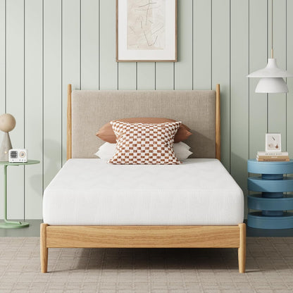 Novilla Twin Bed Mattress - 8 Inch Gel Memory Foam for Cooling Comfort & Pressure Relief | CertiPUR-US Certified, White