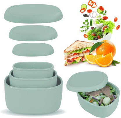 Anatole Silicone Food Storage Containers - Set of 3 BPA-Free Lunch Boxes | Dishwasher & Microwave Safe (6.7oz, 10oz, 20oz)